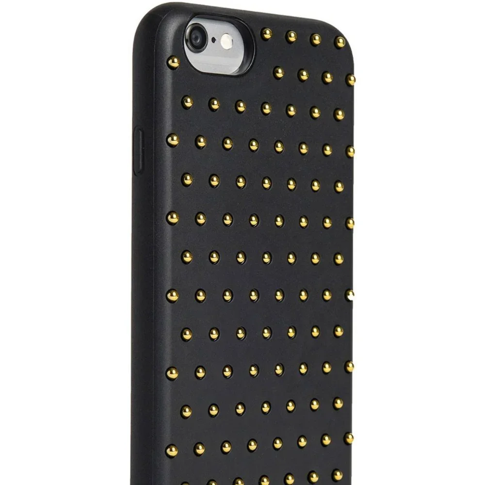 AGENT18 Slim CASE Cover Studs Apple iPhone 6 & 6S NEW NIB Black Gold Studs HPπ - Picture 4 of 12